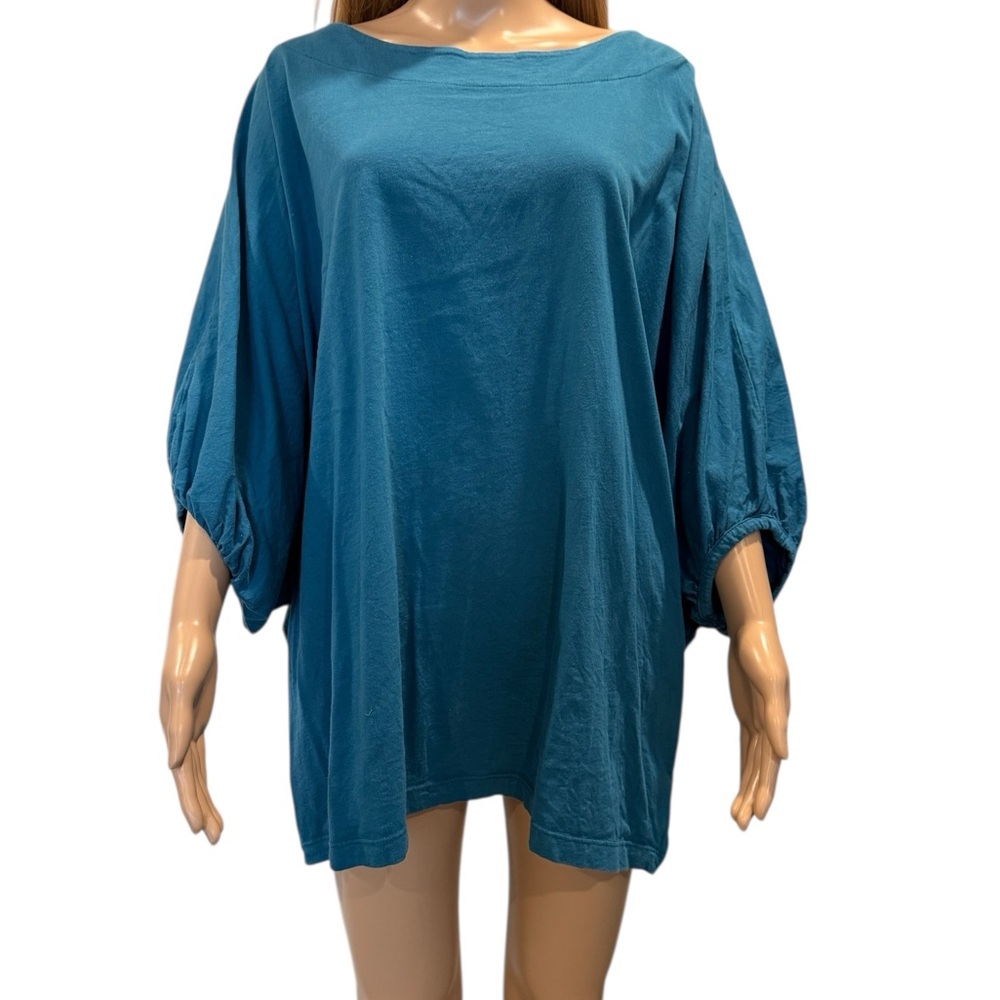 bryn Walker Dimitri Blue Tunic Top M EUC